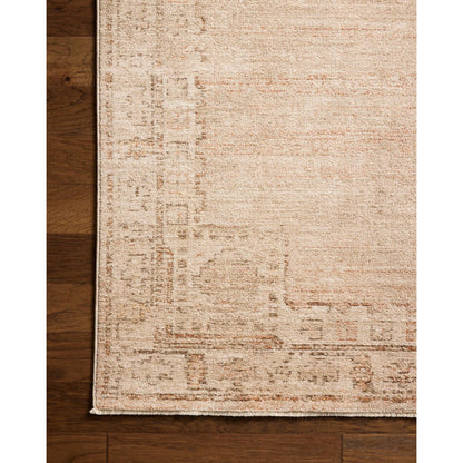 Palma PLM-02 Rug by Chris Loves Julia x Loloi in spice, natural. Made from 100% space dyed polyester in a unique style.