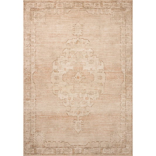 Palma PLM-02 Rug by Chris Loves Julia x Loloi in spice, natural. Made from 100% space dyed polyester in a unique s