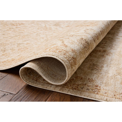 Palma PLM-04 Rug by Chris Loves Julia x Loloi in natural, spice. Made from 100% space dyed polyester in a unique style.