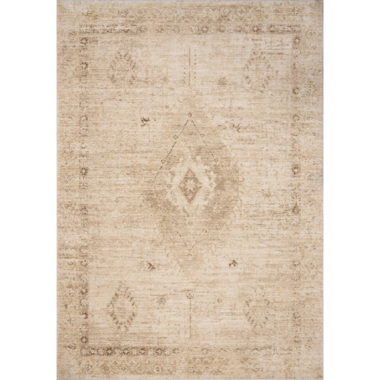 Palma PLM-06 Rug by Chris Loves Julia x Loloi in natural, smoke. Made from 100% space dyed polyester in a unique s