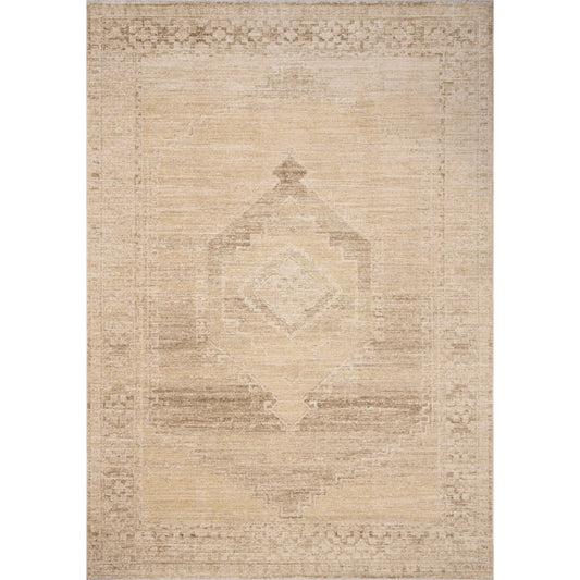 Palma PLM-07 Rug by Chris Loves Julia x Loloi in wheat, taupe. Made from 100% space dyed polyester in a unique sty