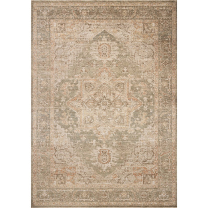 Palma PLM-08 Rug by Chris Loves Julia x Loloi in olive, spice. Made from 100% space dyed polyester in a unique sty