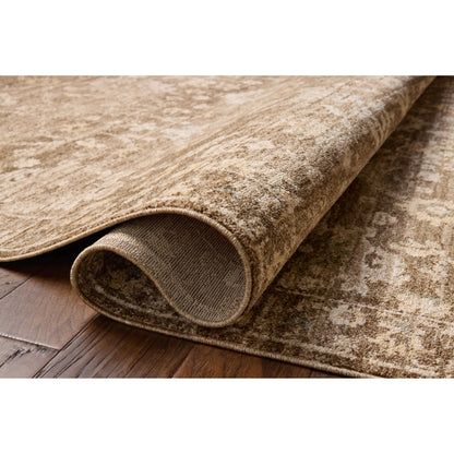 Palma PLM-09 Rug by Chris Loves Julia x Loloi in brown, earth. Made from 100% space dyed polyester in a unique style.