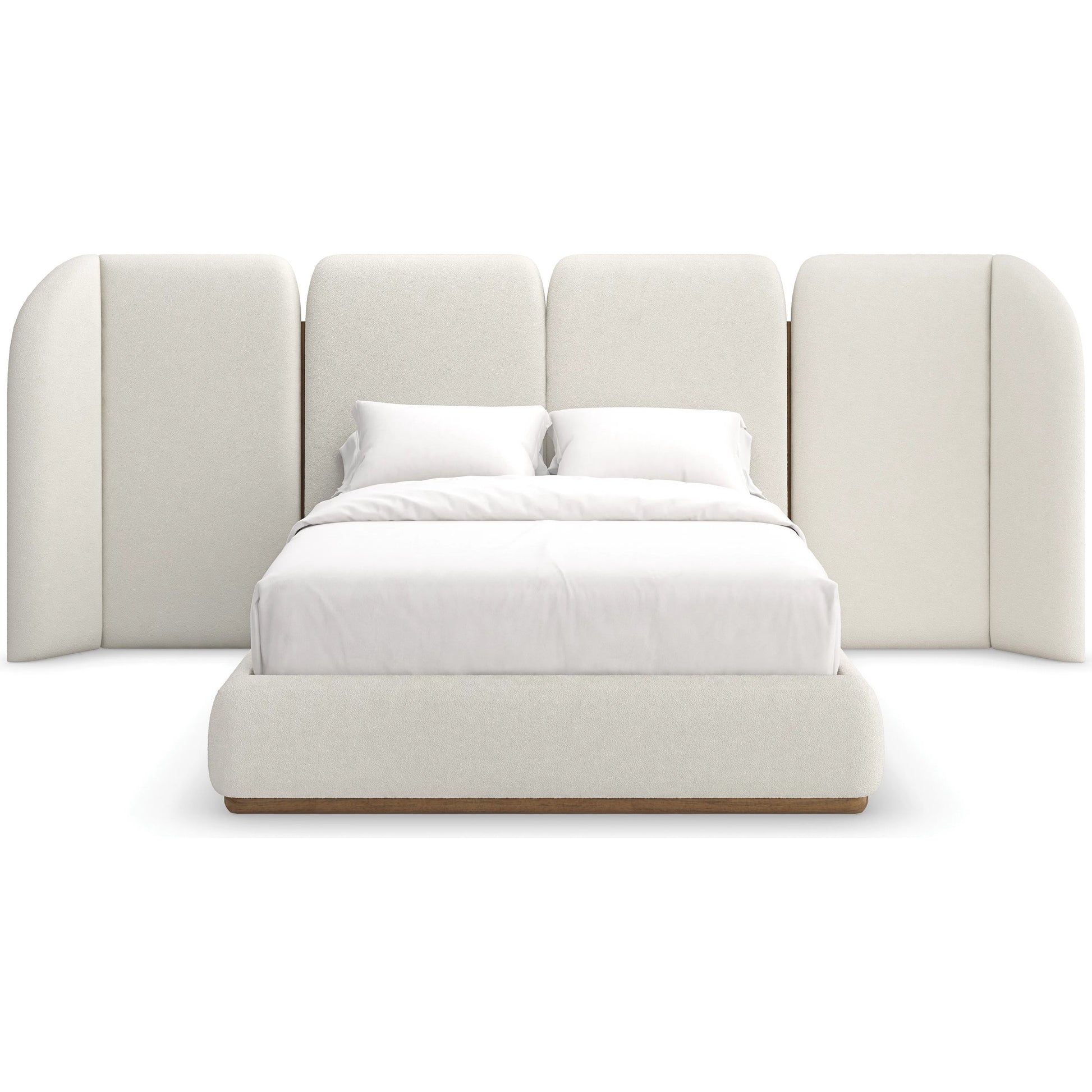 Malta Upholstered Bed by Caracole in toasted pecan. Made from asian hardwood, birch in a transitional style.