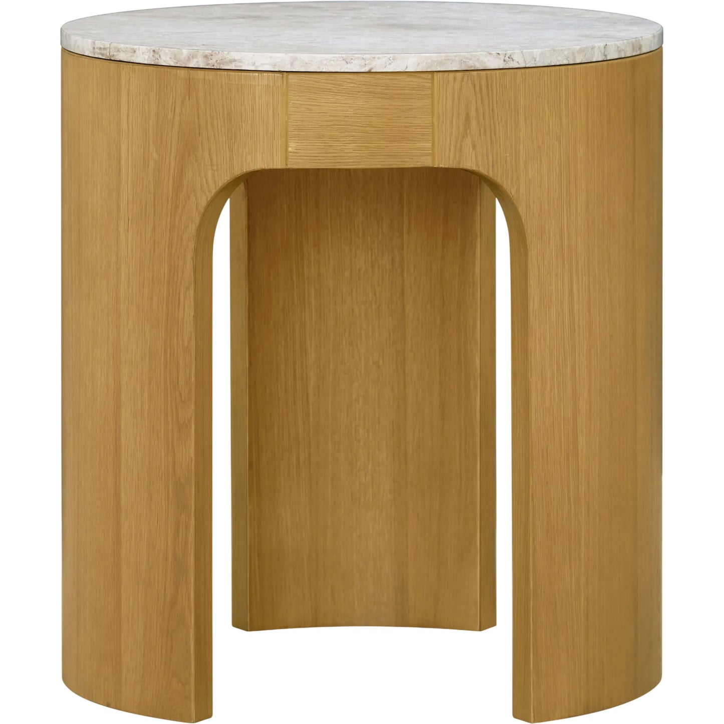 001 SI-2244616 | Primary Silo | Planar End Table by Surya in natural, cream. Made from marble, oak veneer, plywood in a transitional style.