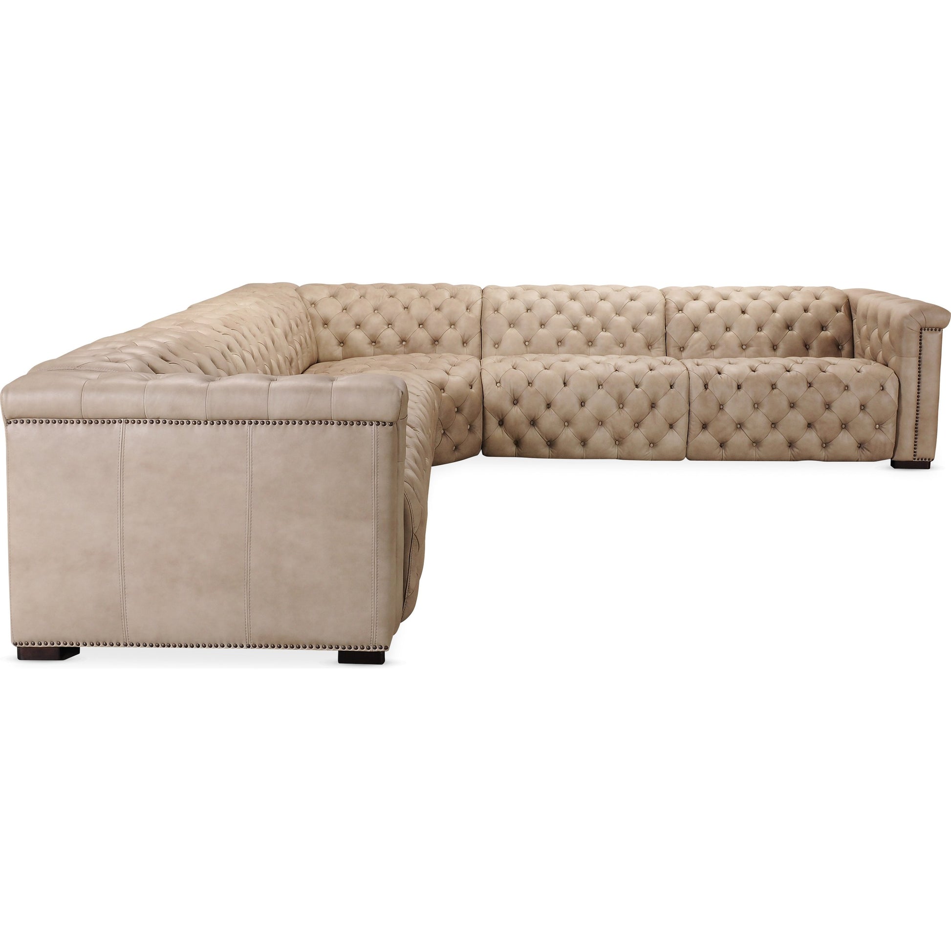 Savion Grandier 5 Piece Sectional by Hooker Furniture. Made from leather in a modern style.