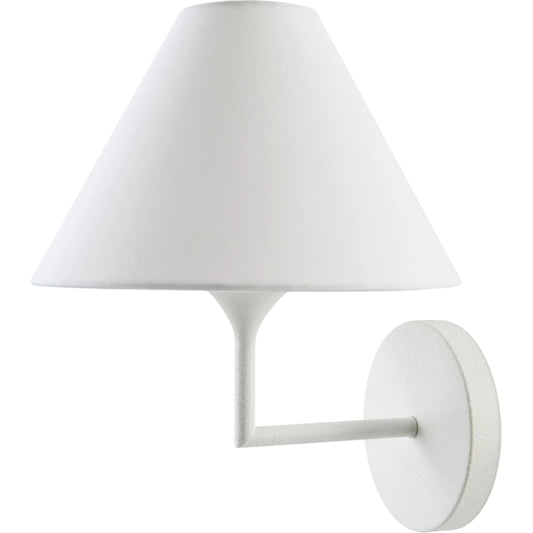 Palore Wall Sconce by Surya in white and lacquered. Made from iron, linen, polystyrene in a unique style.