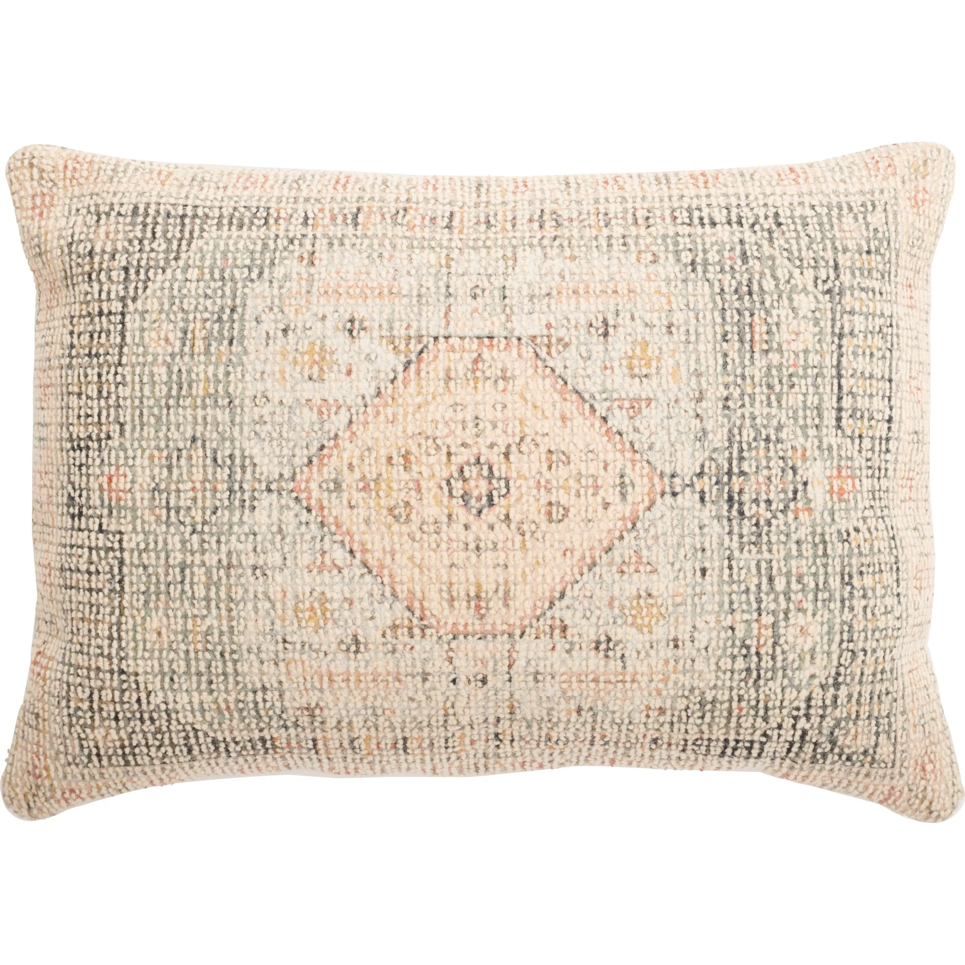 Frederick Lumbar Pillow by HedgeApple Essentials in moss green, blush. Made from unique in a traditional style.