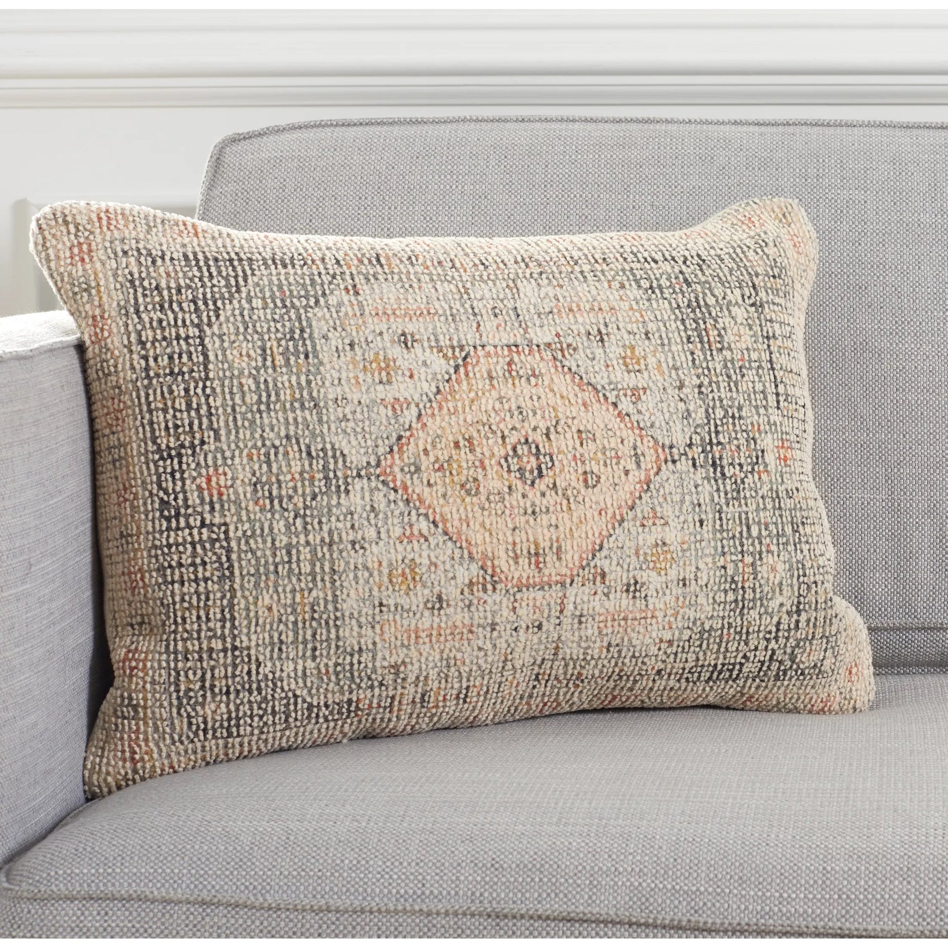 Frederick Lumbar Pillow by HedgeApple Essentials in moss green, blush. Made from unique in a traditional style.