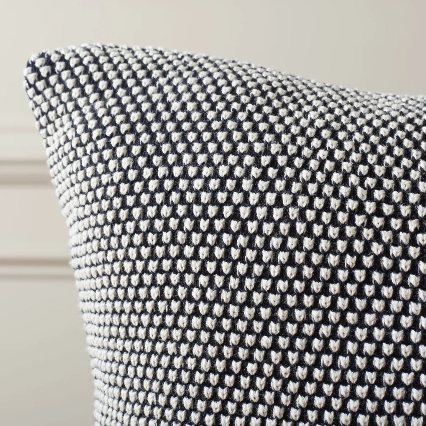 002 SI-2193048 | Closeup | Gwinnett Pillow by HedgeApple Essentials in black, red. Made from unique in a modern style.