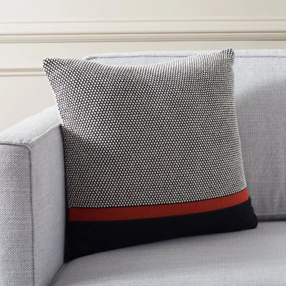 Gwinnett Pillow by HedgeApple Essentials in black, red. Made from unique in a modern style.