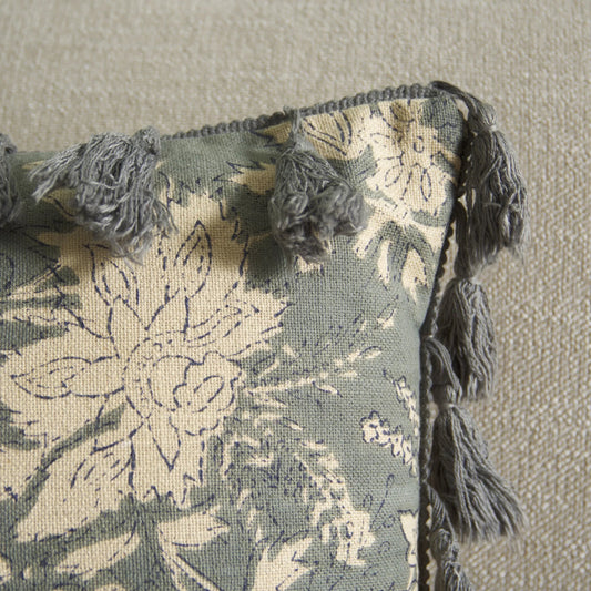 Guelph Lumbar Pillow by HedgeApple Essentials in blue gray. Made from 100% cotton in a unique style.