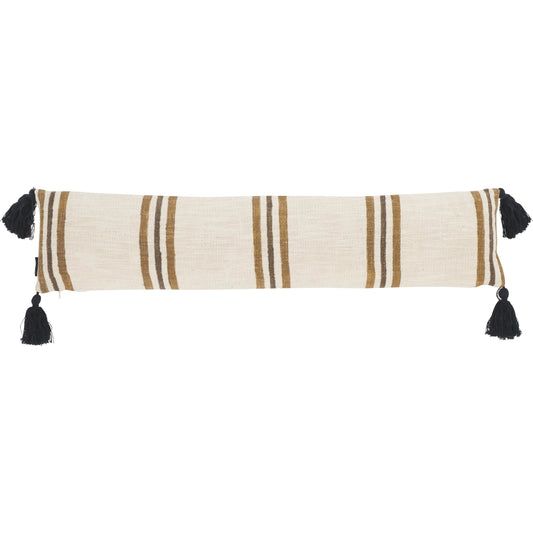 Bienville Bolster Pillow by HedgeApple Essentials in brown, camel. Made from cotton, polyester, polyfiller in a unique style.
