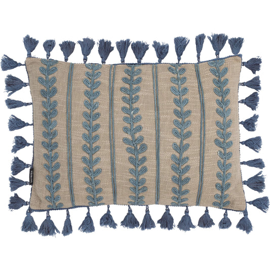 Ouray Lumbar Pillow by HedgeApple Essentials in gray, blue. Made from 100% cotton in a unique style.