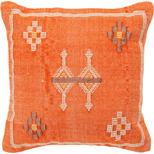 Grove Pillow by HedgeApple Essentials in orange. Made from cotton, cotton canvas back, polyester fill in a eclectic & global style.
