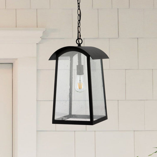 Adalai Outdoor Pendant by Safavieh in black. Made from powder coating in a traditional style.