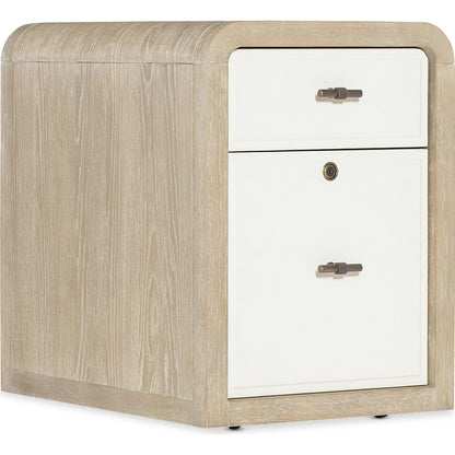 Brixton Mobile File by Hooker Furniture in light wood and pebble hue. Made from elm veneers in a transitional style.