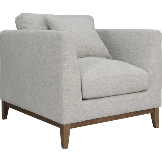 Harmony Club Chair by LH Imports in woven tweed neutral and french scrubbed. Made from oak, pine, plywood, polyester, foam, polyester fiber, feather in a modern style.