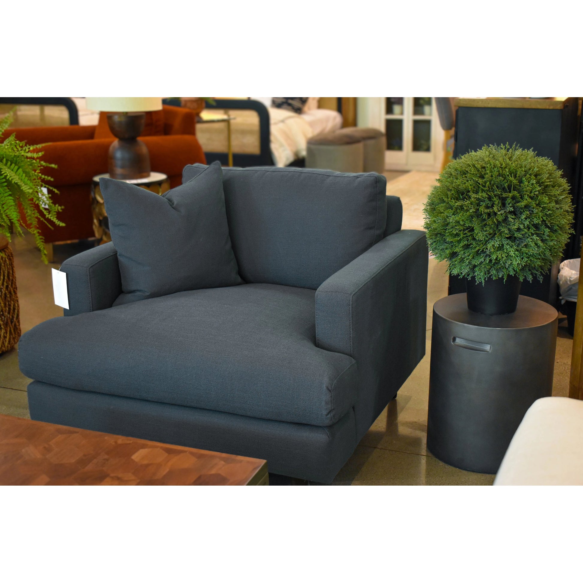 Martha Club Chair by LH Imports. Made from birch, pine, plywood, polyester, foam, polyester fiber, feather in a modern style.