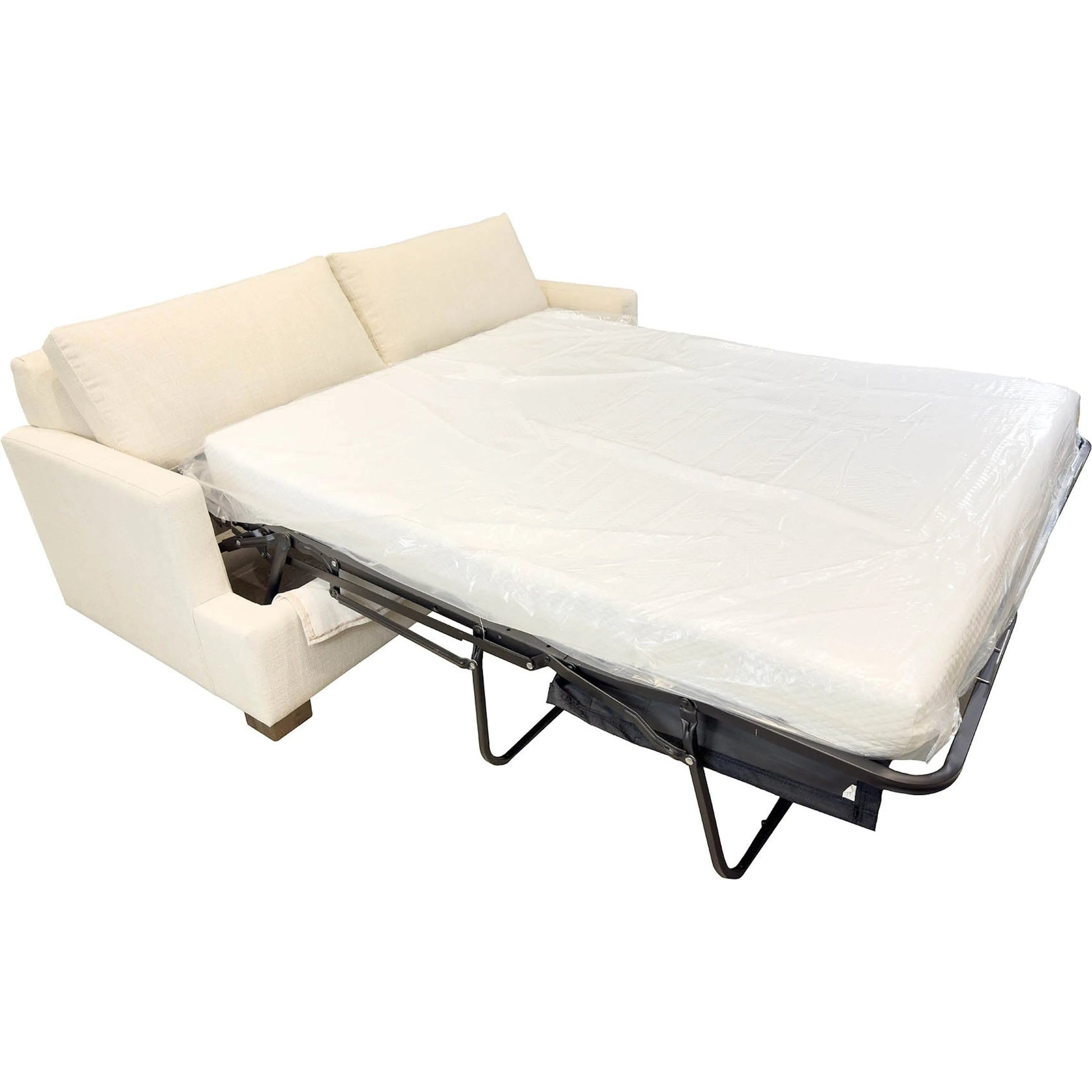 Martha Double Sofa Bed by LH Imports in walnut brown. Made from hemlock, alder, plywood, feather, polyester, foam, polyester fiber in a modern style.