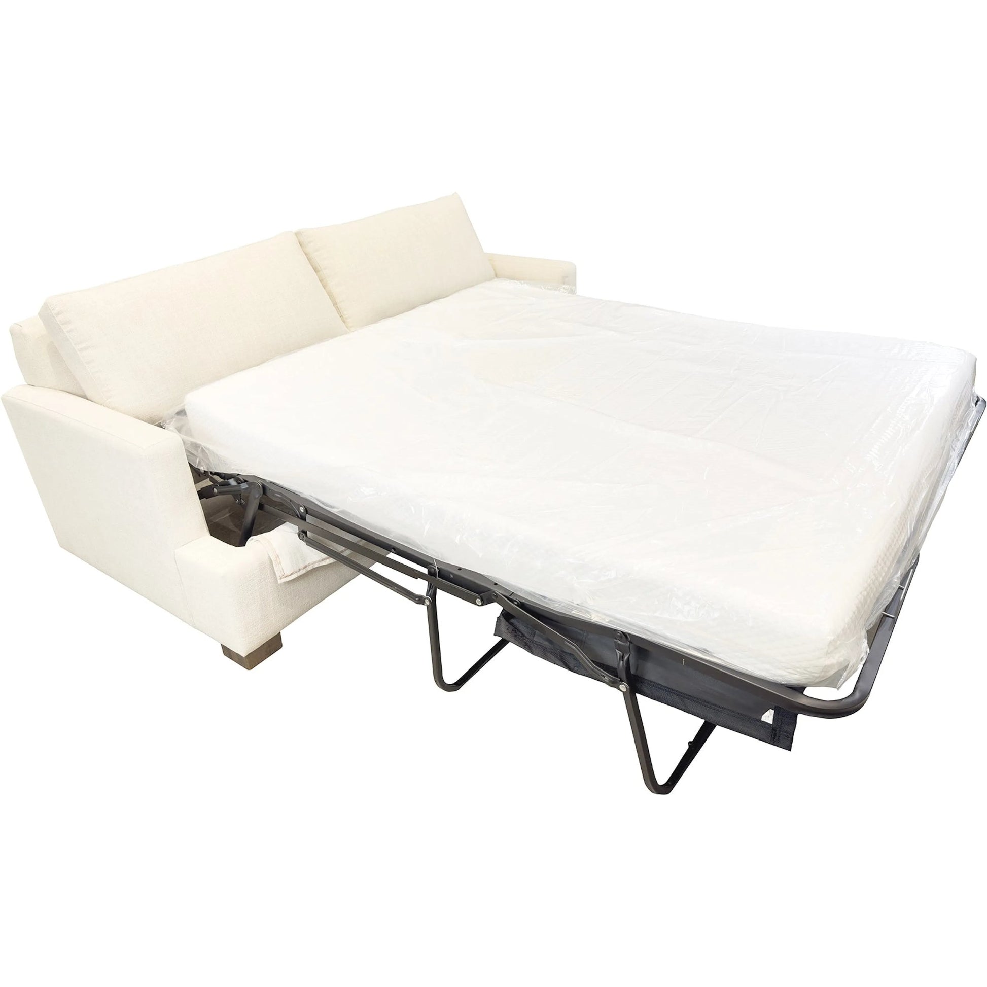 Martha Double Sofa Bed by LH Imports in walnut brown. Made from hemlock, alder, plywood, feather, polyester, foam, polyester fiber in a modern style.