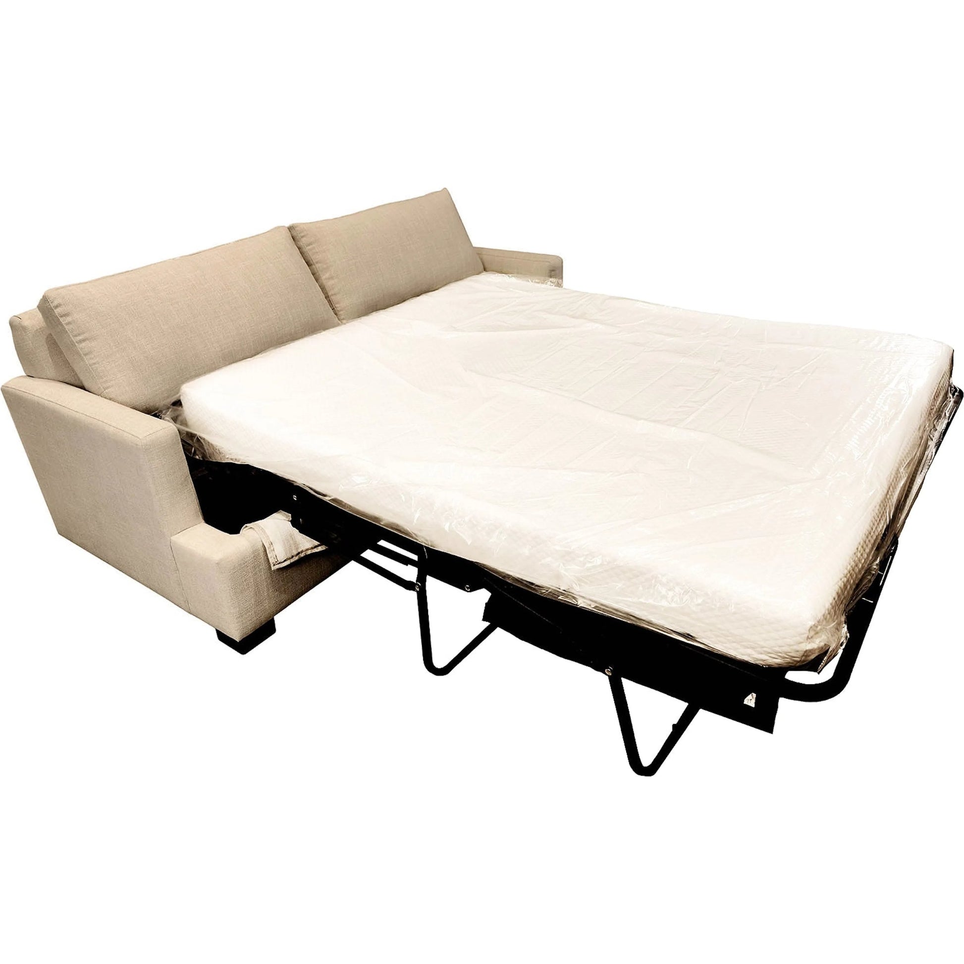 Martha Double Sofa Bed by LH Imports in walnut brown. Made from hemlock, alder, plywood, feather, polyester, foam, polyester fiber in a modern style.