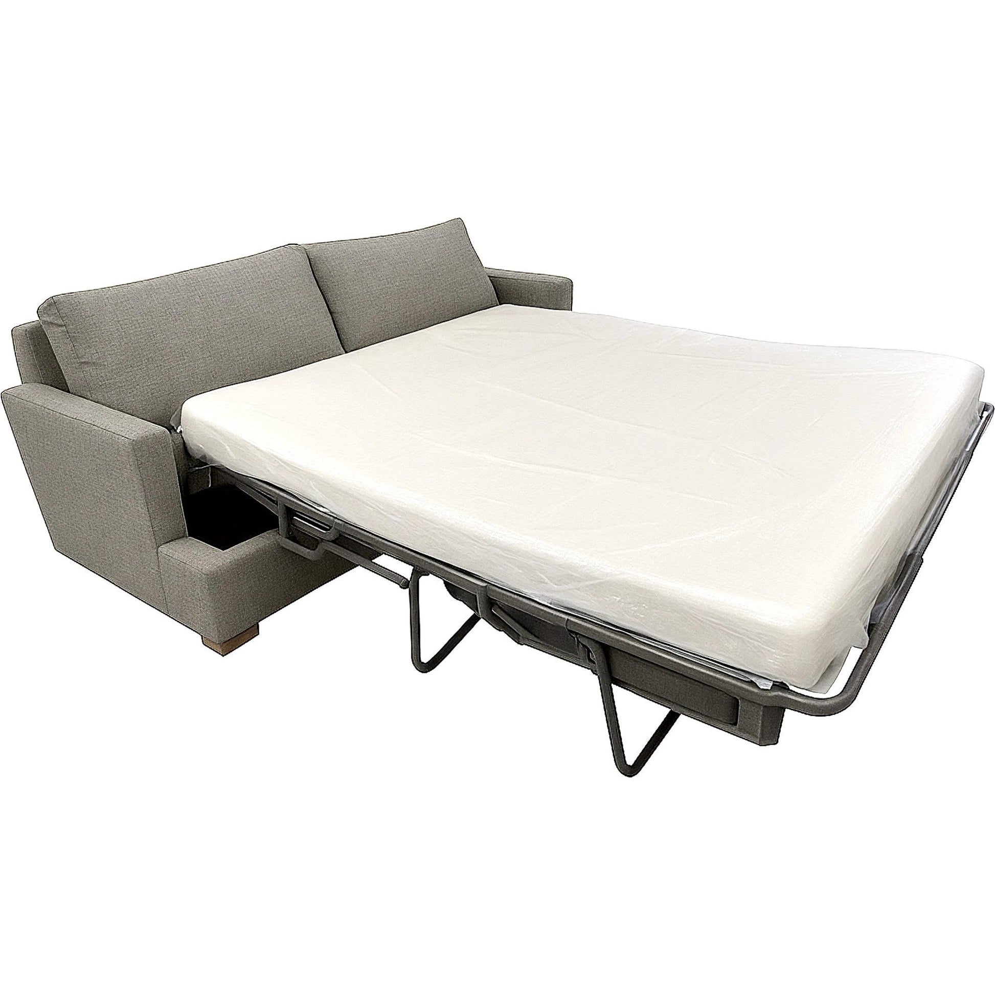 Martha Double Sofa Bed by LH Imports in walnut brown. Made from hemlock, alder, plywood, feather, polyester, foam, polyester fiber in a modern style.