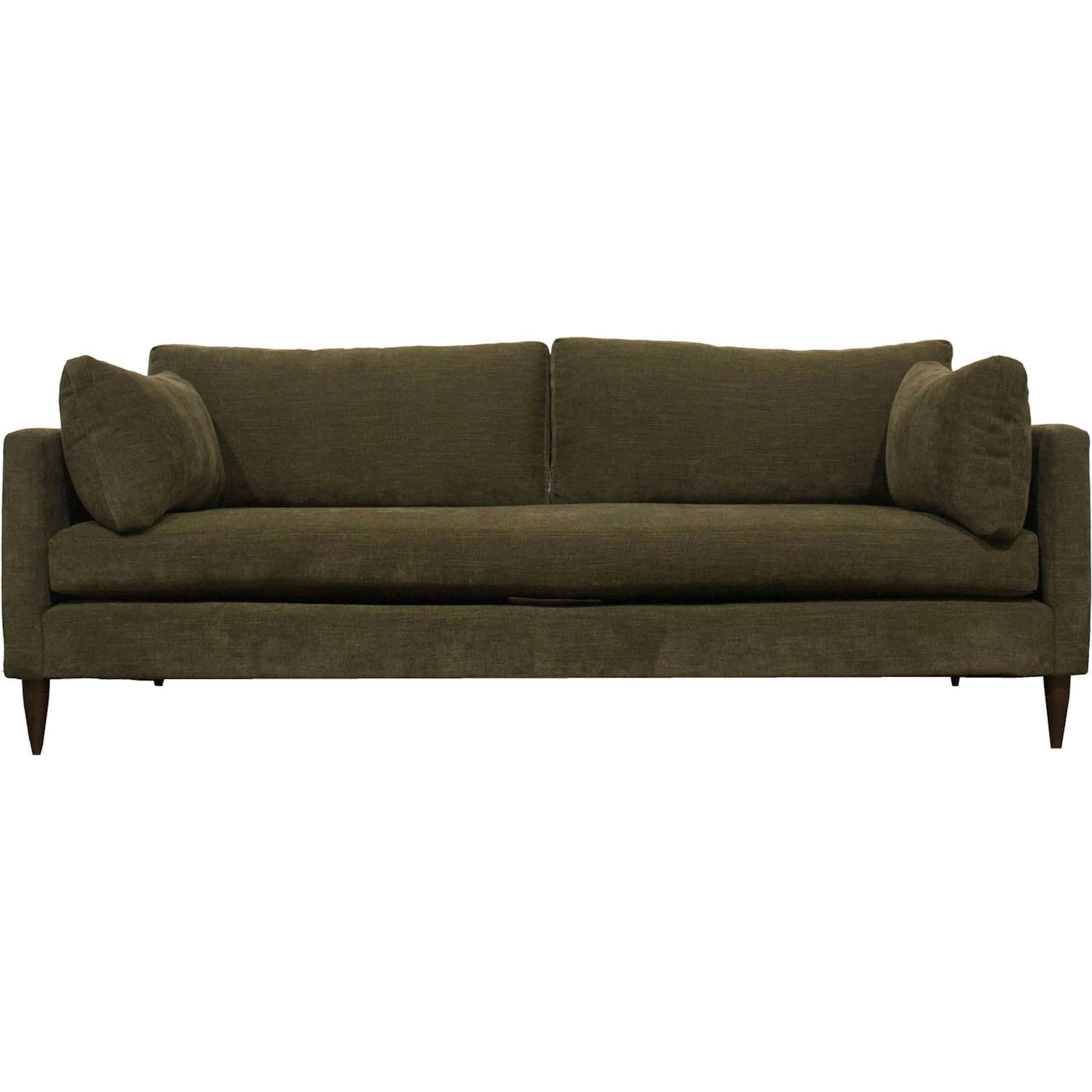 Gemma Sofa by LH Imports in green, pine. Made from hemlock, alder, plywood, feather, polyester, foam, polyester fiber in a unique style.