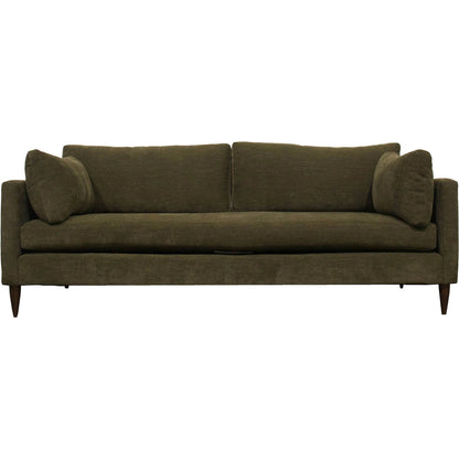 Gemma Sofa by LH Imports in green, pine. Made from hemlock, alder, plywood, feather, polyester, foam, polyester fiber in a unique style.