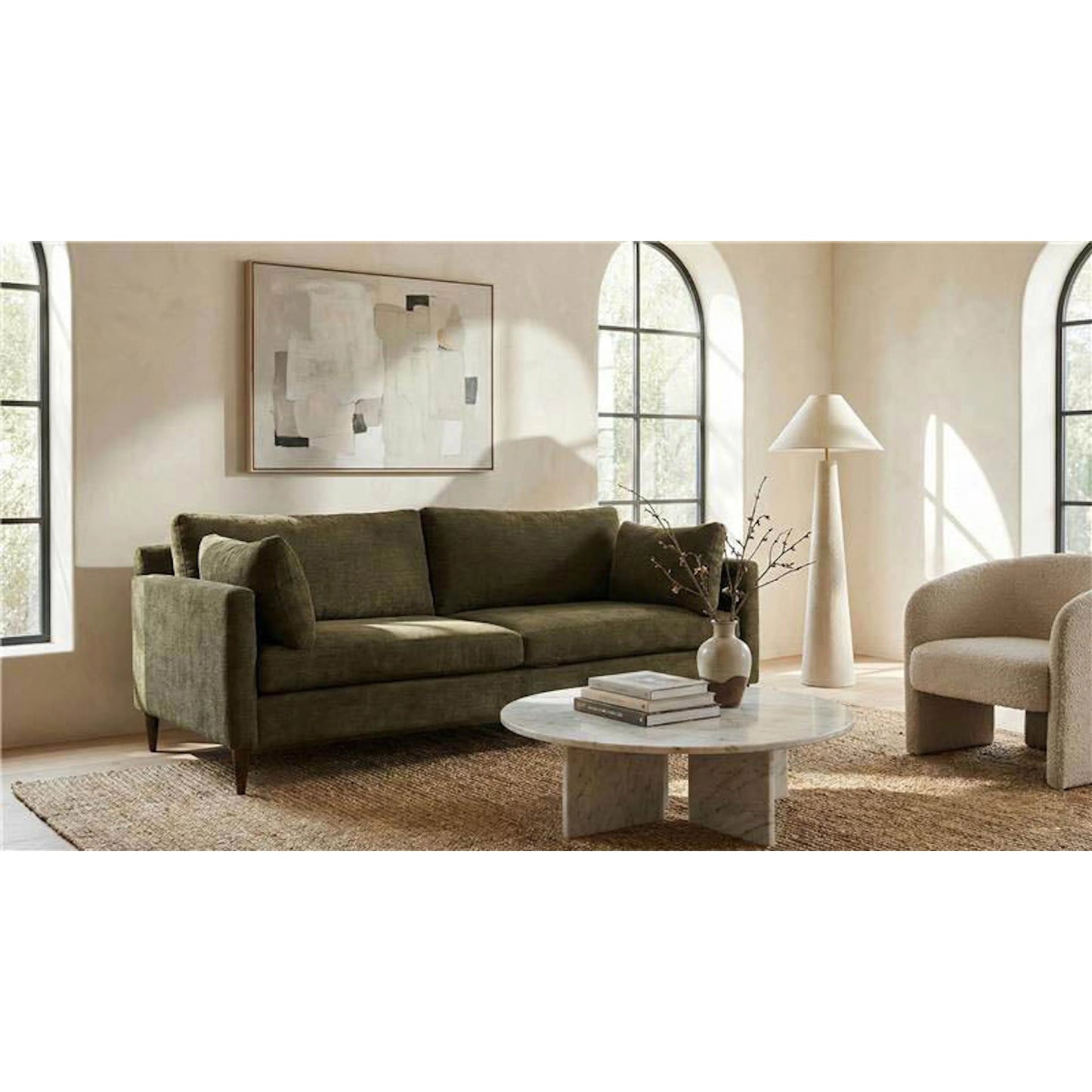 007 SI-2533505 | Lifestyle | Gemma Sofa by LH Imports in green, pine. Made from hemlock, alder, plywood, feather, polyester, foam, polyester fiber in a unique style.