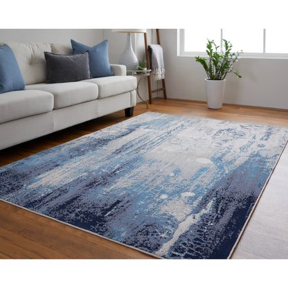 Indio Rug - 39H2F by Feizy in ivory, blue, black. Made from unique in a unique style.