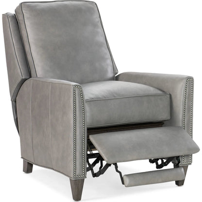 Christopher Recliner by Bradington-Young by Hooker Furniture in stone. Made from leather in a unique style.