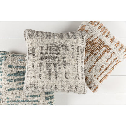 Primal Pillow - 16902 by Surya in green, teal. Made from front: 60% wool, 40% viscose, back: 75% wool, 25% viscose in a eclectic & global style.