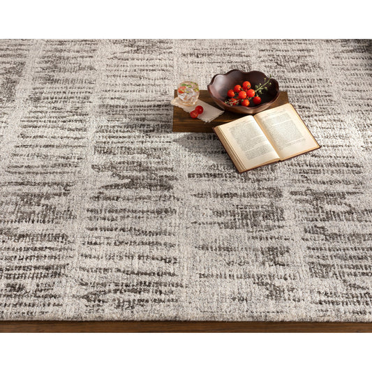 Primal Rug - 17420 by Surya in gray, medium gray, black, cream. Made from 60% wool, 40% viscose in a unique style.