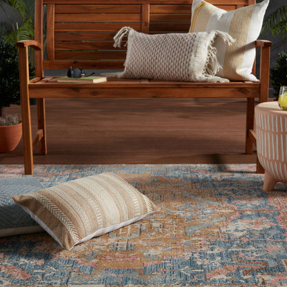 Pampas PMP01 Indoor/Outdoor Pillow by Jaipur Living. Made from 100% polyester in a cottage & farmhouse style.