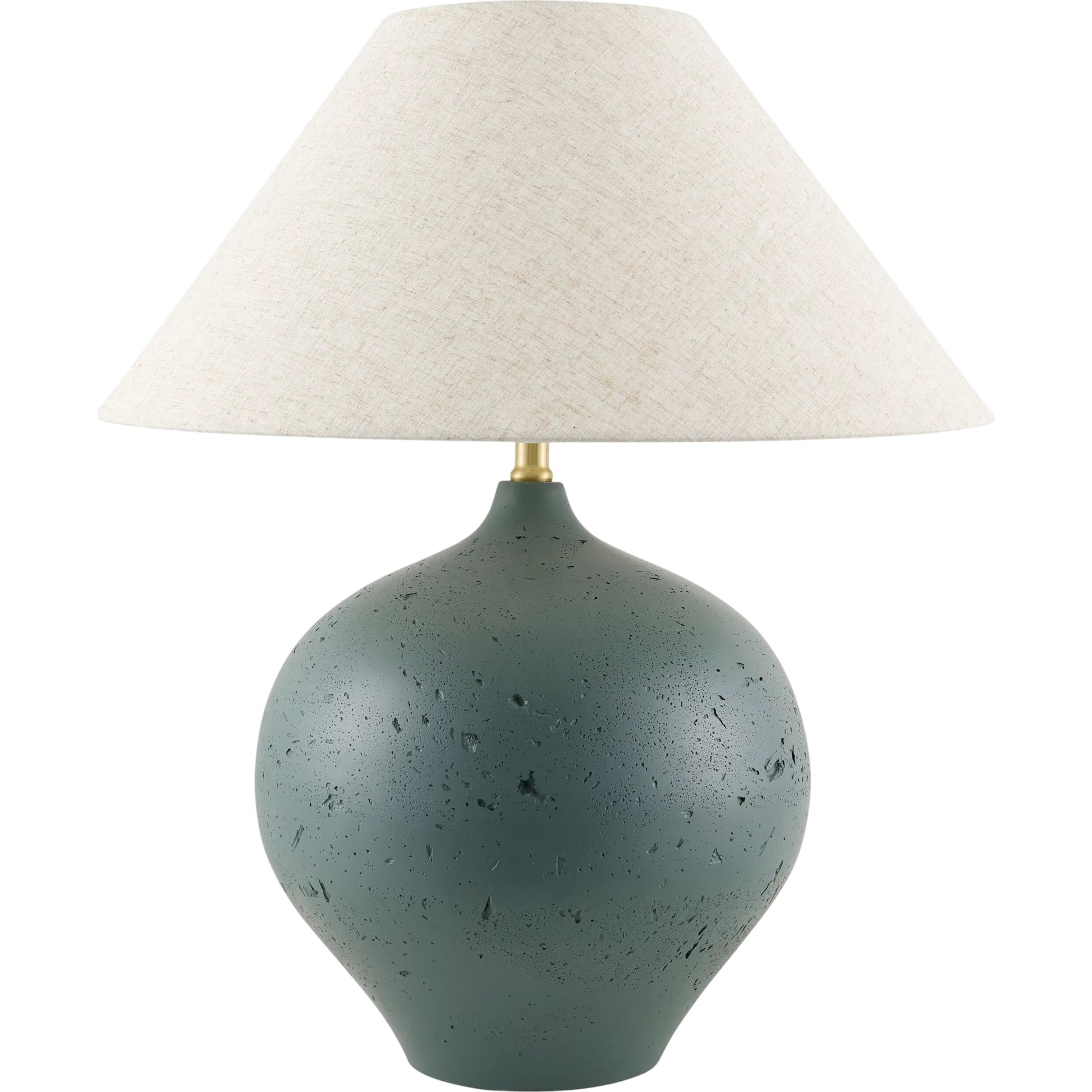 Pomarico Accent Table Lamp by Surya. Made from cement, linen, plastic in a transitional style.