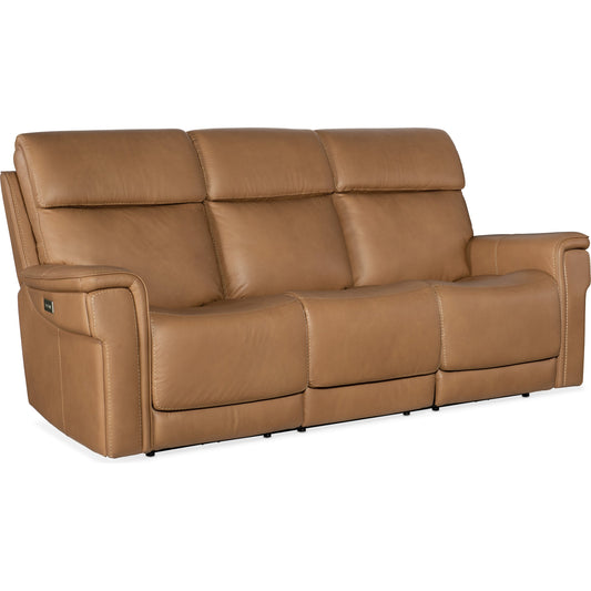 Lyra Zero Gravity Power Sofa by Hooker Furniture. Made from leather in a traditional style.