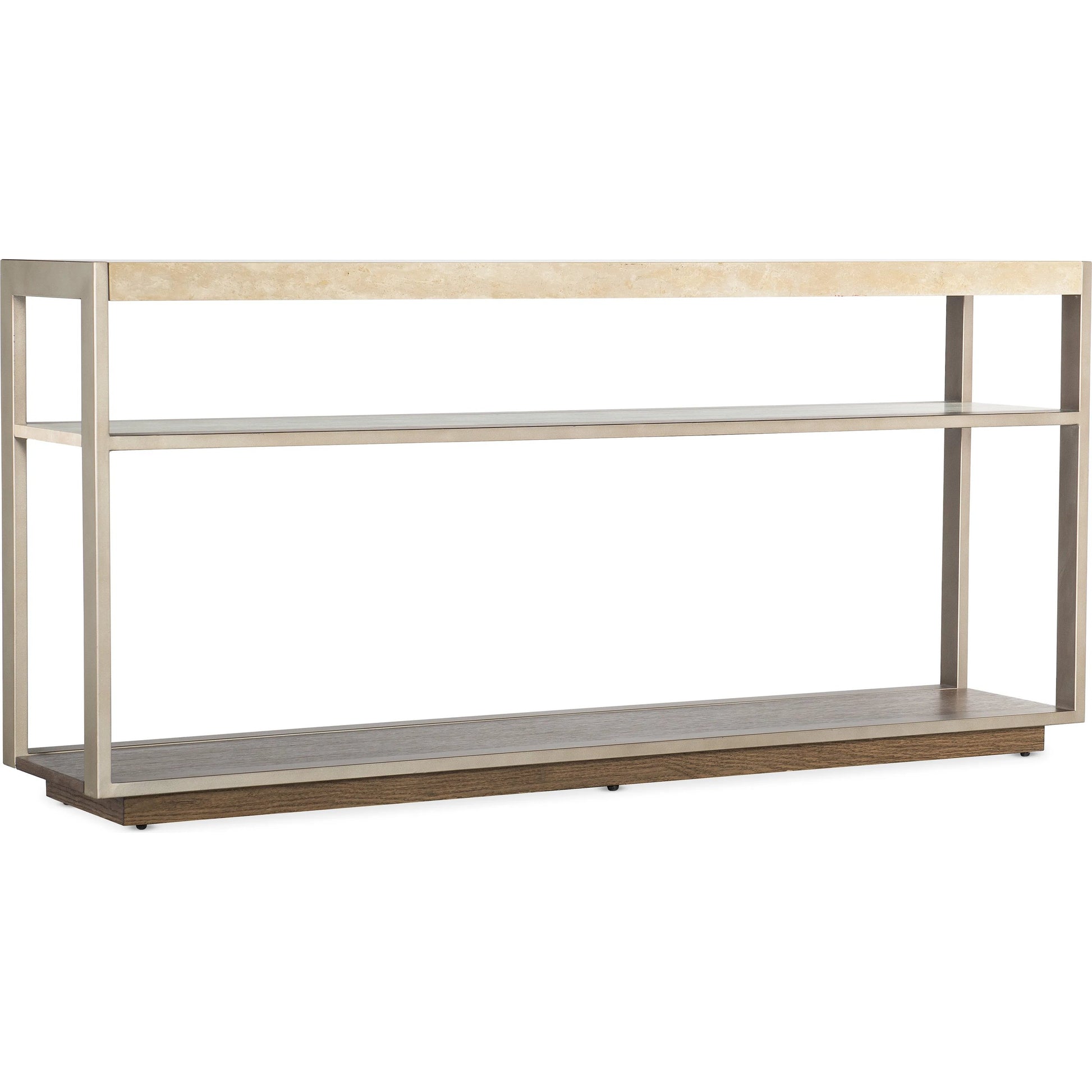 Hammon Marble Oak Console Table by Hooker Furniture in medium oak, champagne. Made from unique in a transitional style.