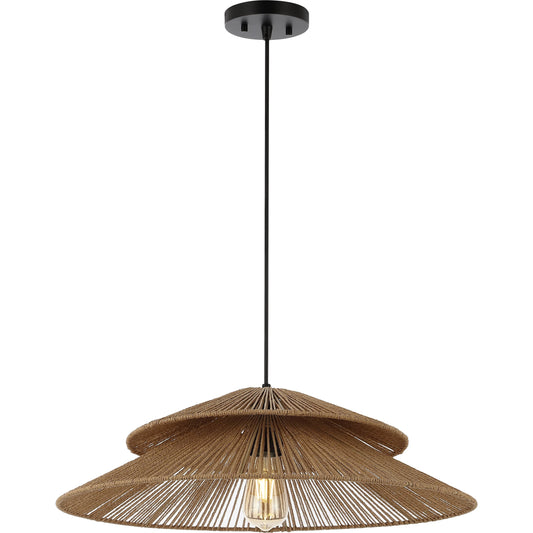 Eden Pendant by HedgeApple Essentials in natural, black. Made from paper in a modern style.