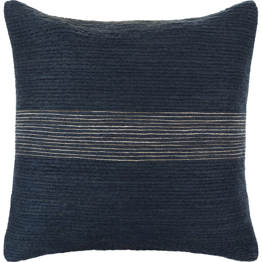 Penny Pillow - 486140 by Surya in onyx, sterling grey. Made from front: 100% wool, back: 100% cotton in a modern style.