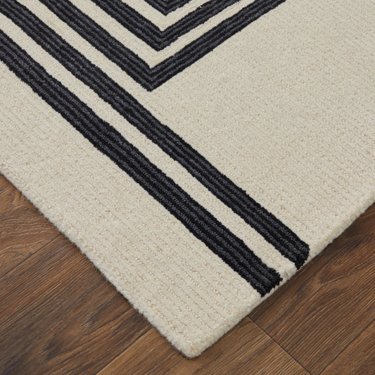 Maguire Transitional Rug - 8900F by Feizy in gray, ivory, black. Made from wool, nylon in a unique style.