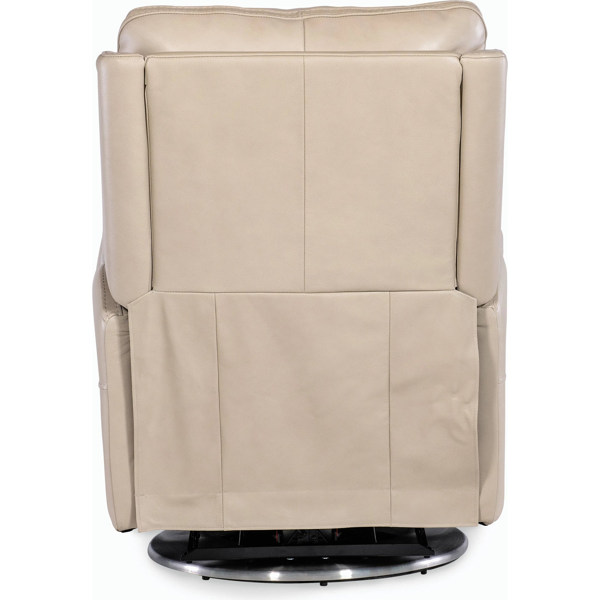 Soiree Zero Gravity Swivel w/Power Headrest and Lumbar by Hooker Furniture in beige. Made from leather in a modern style.