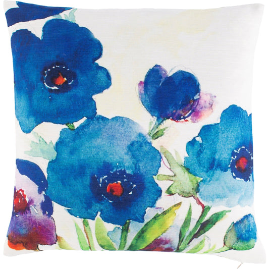 Perenial Pillow - 7673 by Surya in white, purple. Made from 87% polyester, 13% cotton in a modern style.
