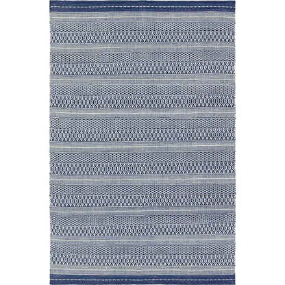 Penrose PNR06 Indoor/Outdoor Rug by Jaipur Living in navy, cream. Made from 100% polyester in a unique style.