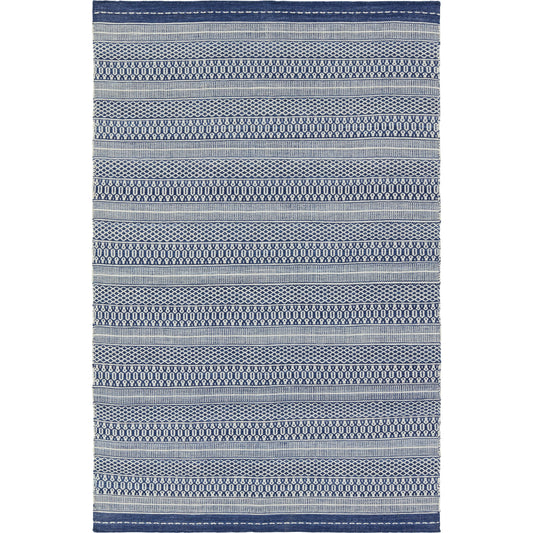 Penrose Lenna Rug by Jaipur Living in navy, cream. Made from 100% polyester in a unique style.