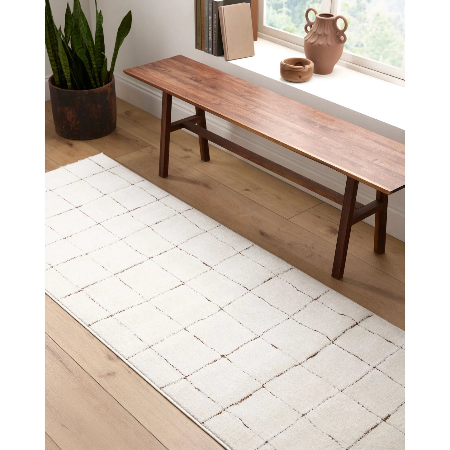 009 SI-2168333,SI-2245679,SI-2245680 | Lifestyle | Cascade PNWCS-2300 Rug by Our PNW Home x Livabliss in ivory, brown. Made from polyester in a unique style.