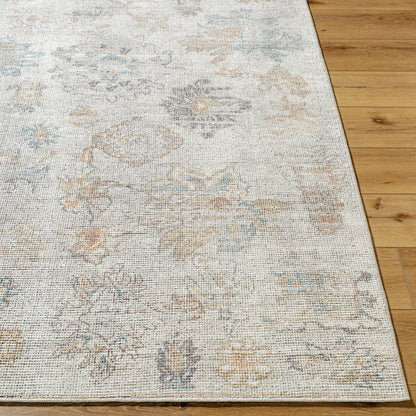 Olympic PNWOL-2302 Rug by Our PNW Home x Livabliss in gray, cream, tan, charcoal, light brown, sky blue. Made from polyester in a unique styl