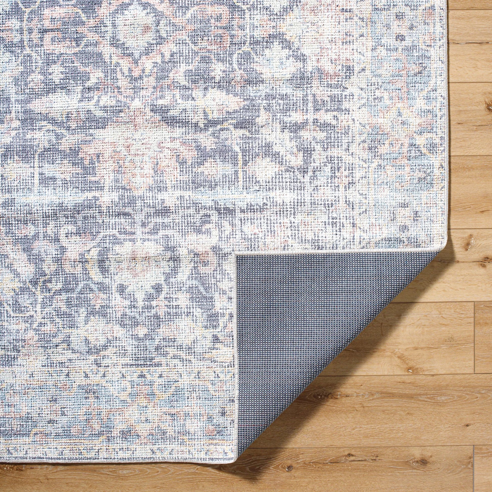 Olympic Rug - 533680 by Our PNW Home x Livabliss in charcoal, sky blue, amber, seafoam, light brown, gray. Made from polyester in a unique st