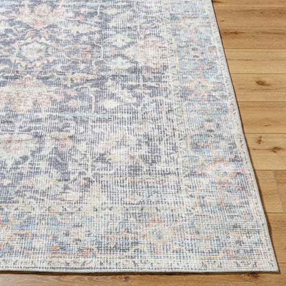 Olympic Rug - 533680 by Our PNW Home x Livabliss in charcoal, sky blue, amber, seafoam, light brown, gray. Made from polyester in a unique st