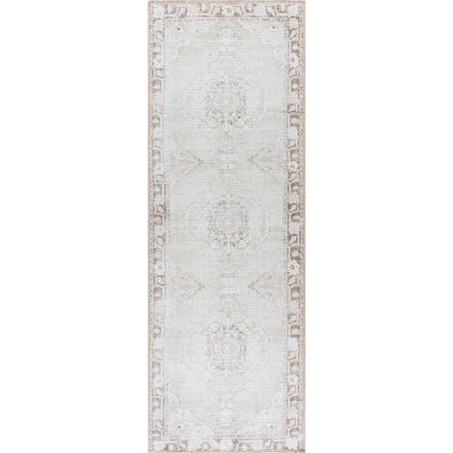 Rainier Rug - 533537 by Our PNW Home x Livabliss in light sage, cream, light brown, light olive, medium gray, oatmeal. Made from polyester in a unique style.
